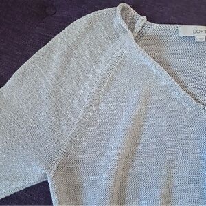LOFT Ramie/Cotton Knit Sweater